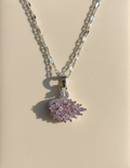 AAN Silver Pink Crystal Swan Pendant Necklace | Stainless Steel