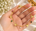 Golden Bird Charm Multicolour Bracelet | Anti-Tarnish
