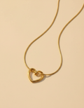 AAN Minimalist Heart Pendant Necklace | Stainless Steel Snake Chain